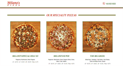 Desktop Screenshot of milanos-pizza.ca